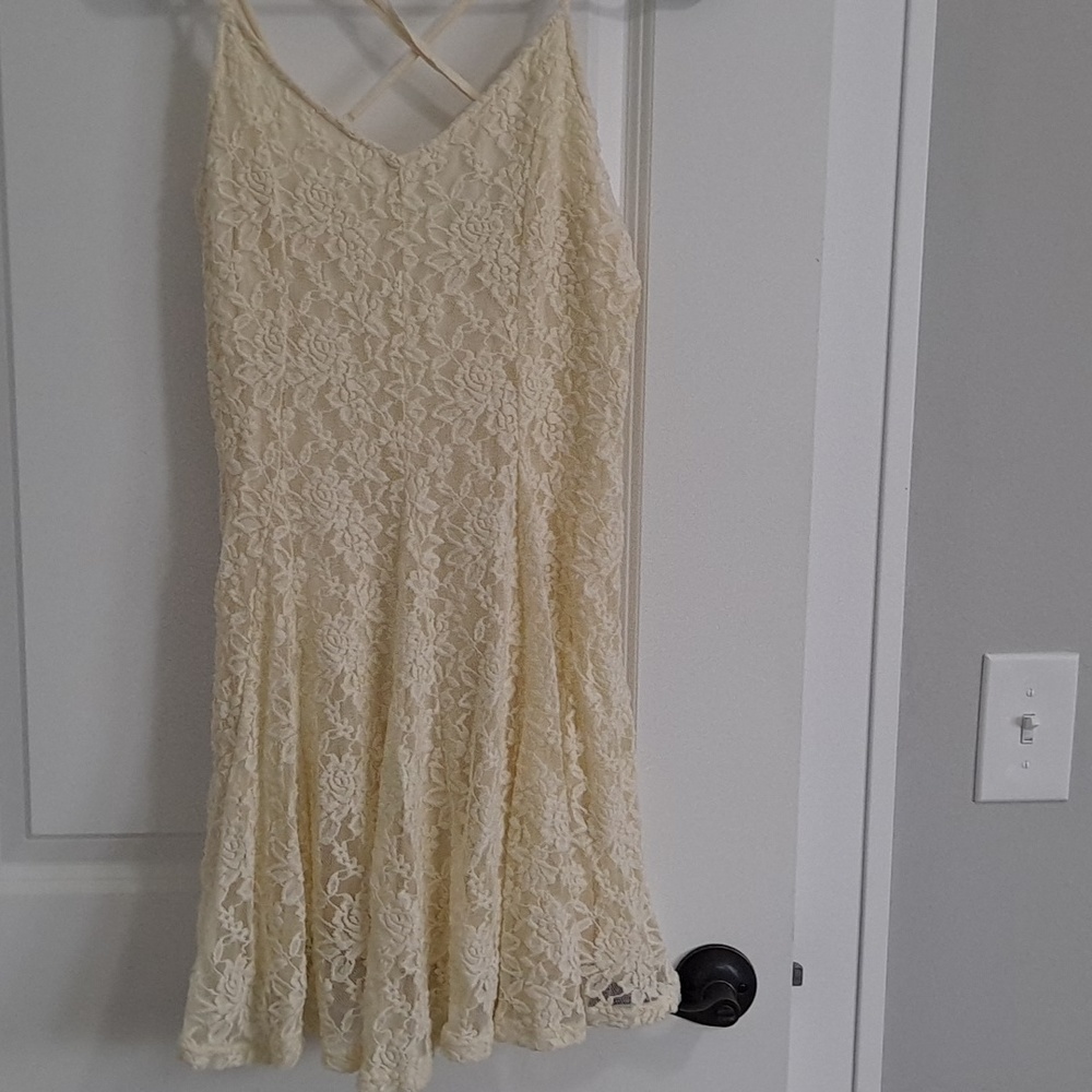 Cream white dress